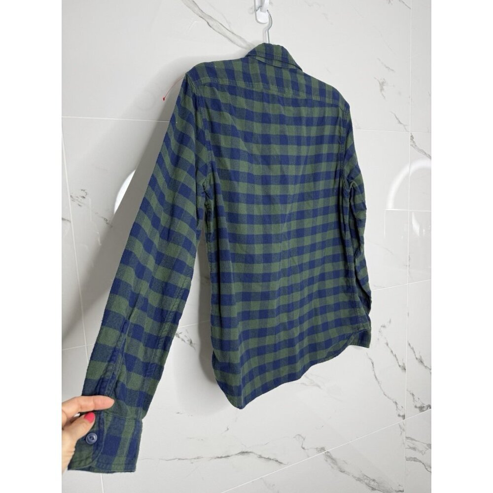 J. Crew Shirt Men's Medium Green Blackwatch Flannel Button Up Long Sleeve Casual - Picture 3 of 8